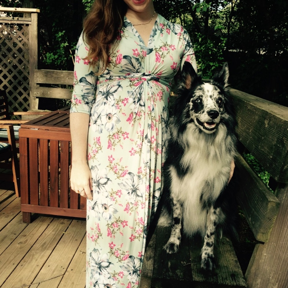 Wren & Ivory - Floral Maxi with a Twist - Mint (S)